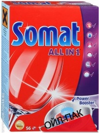 Таблетки Somat All In1 Power Booster для посудомоечных 