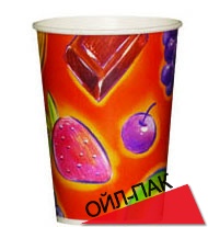 Бумажный стакан для холодных напитков 1000мл(oz) серия "Fruit"
