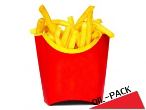 Упаковка (Коробка) для картофеля фри 40Х90Х150 Большая