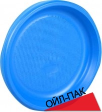 Одноразовая  пластиковая цветная тарелка 